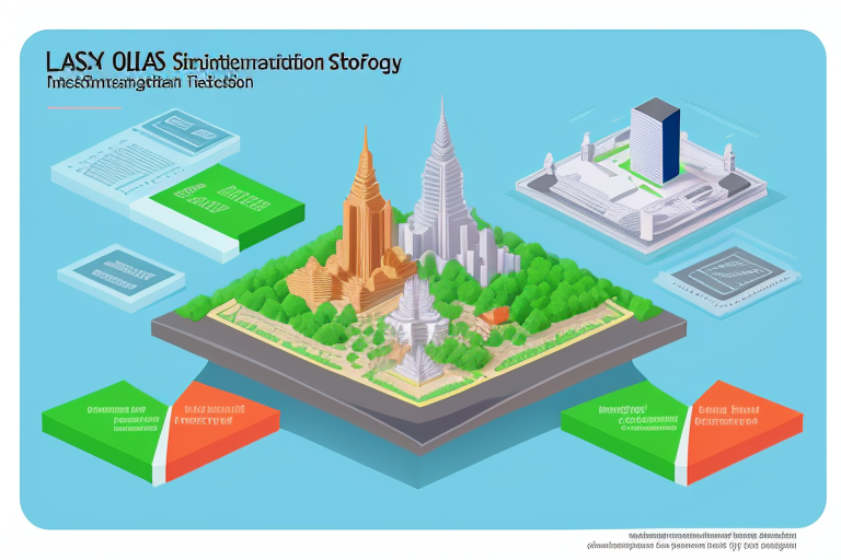 라오스의 디지털 전환 전략을 설명하는 인포그래픽