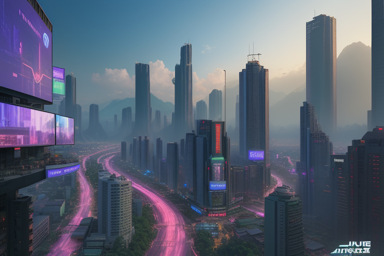 라오스의 디지털 전환 사례와 전망을 나타내는 이미지