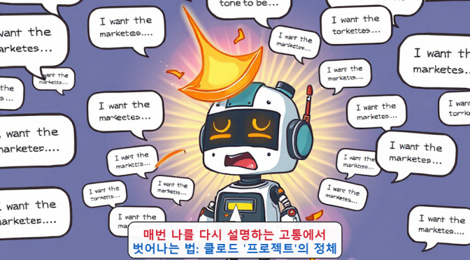 매번 나를 다시 설명하는 고통에서 벗어나는 법: 클로드 ‘프로젝트’의 정체