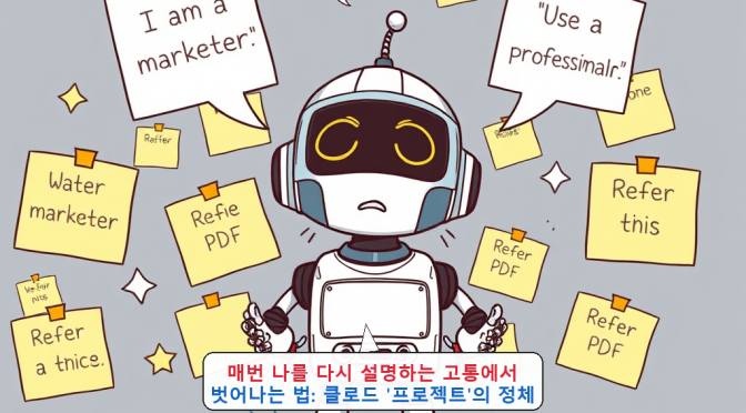 매번 나를 다시 설명하는 고통에서 벗어나는 법: 클로드 ‘프로젝트’의 정체