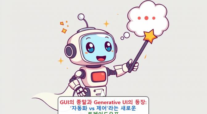 GUI의 종말과 Generative UI의 등장: ‘자동화 vs 제어’라는 새로운 트레이드오프