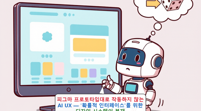 피그마 프로토타입대로 작동하지 않는 AI UX — ‘확률적 인터페이스’를 위한 디자인 시스템의 부재