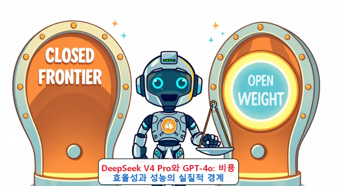 DeepSeek V4 Pro와 GPT-4o: 비용 효율성과 성능의 실질적 경계