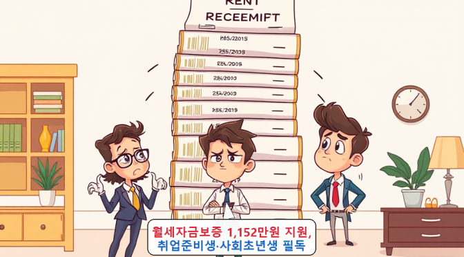 월세자금보증 1,152만원 지원, 취업준비생·사회초년생 필독
