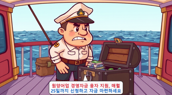 원양어업 경영자금 융자 지원, 매월 25일까지 신청하고 자금 마련하세요